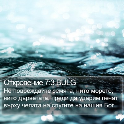 Откровение 7:3 BULG Bible Verse Image