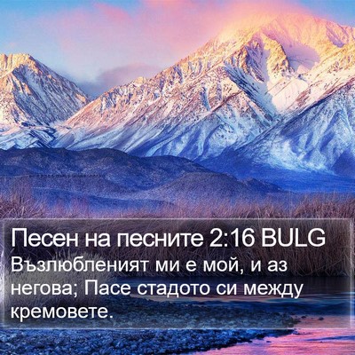 Песен на песните 2:16 BULG Bible Verse Image