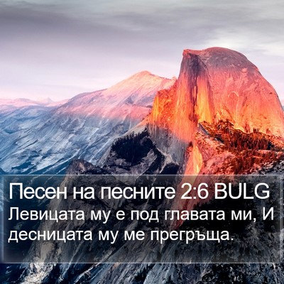Песен на песните 2:6 BULG Bible Verse Image