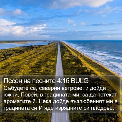 Песен на песните 4:16 BULG Bible Verse Image