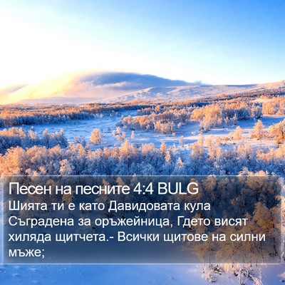 Песен на песните 4:4 BULG Bible Verse Image
