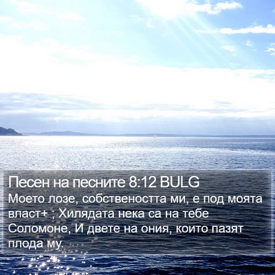 Песен на песните 8:12 BULG Bible Verse Image