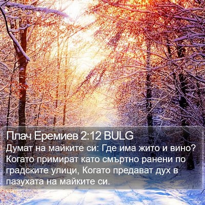Плач Еремиев 2:12 BULG Bible Verse Image