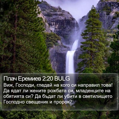 Плач Еремиев 2:20 BULG Bible Verse Image