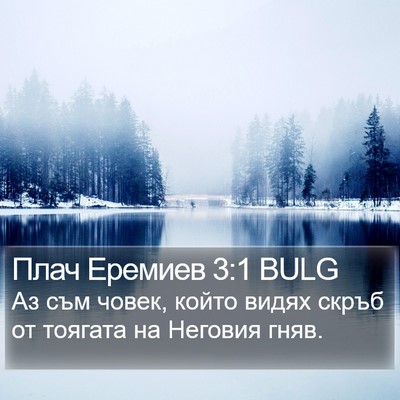 Плач Еремиев 3:1 BULG Bible Verse Image