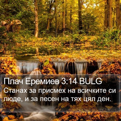 Плач Еремиев 3:14 BULG Bible Verse Image