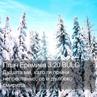 Плач Еремиев 3:20 BULG Bible Verse Image