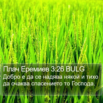 Плач Еремиев 3:26 BULG Bible Verse Image