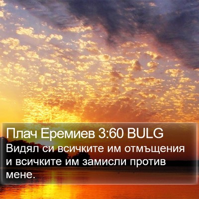 Плач Еремиев 3:60 BULG Bible Verse Image
