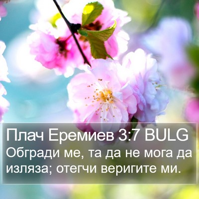 Плач Еремиев 3:7 BULG Bible Verse Image