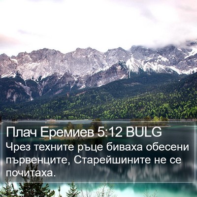 Плач Еремиев 5:12 BULG Bible Verse Image