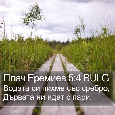 Плач Еремиев 5:4 BULG Bible Verse Image