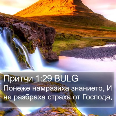 Притчи 1:29 BULG Bible Verse Image