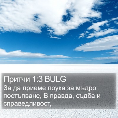 Притчи 1:3 BULG Bible Verse Image