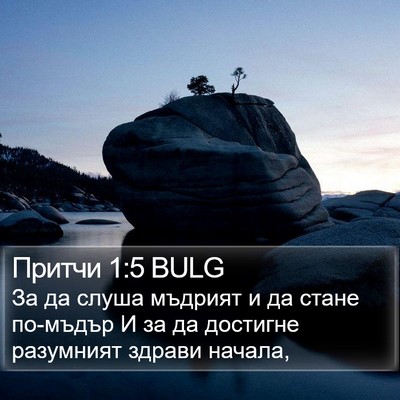 Притчи 1:5 BULG Bible Verse Image