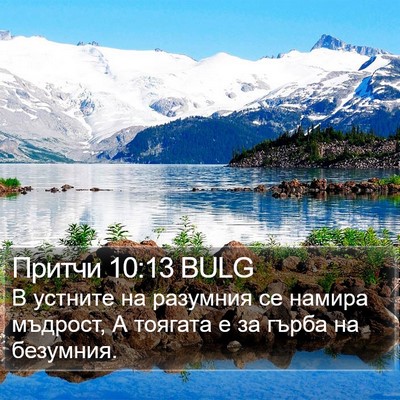 Притчи 10:13 BULG Bible Verse Image