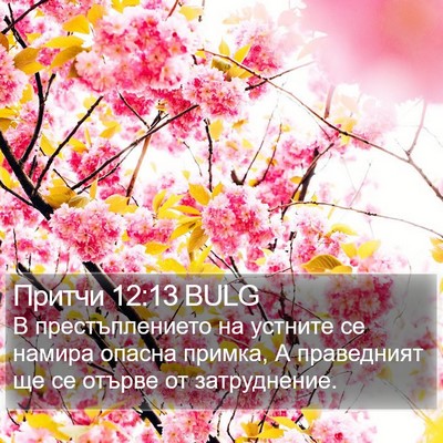 Притчи 12:13 BULG Bible Verse Image