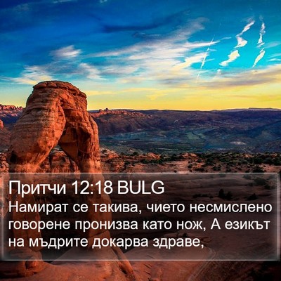 Притчи 12:18 BULG Bible Verse Image