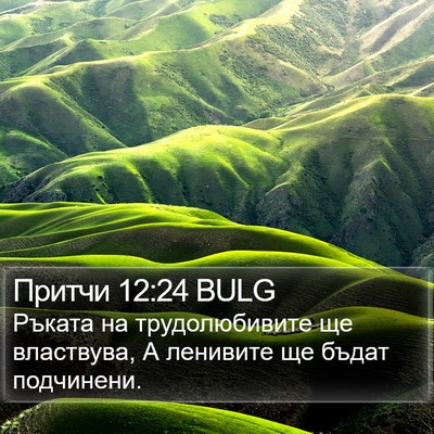 Притчи 12:24 BULG Bible Verse Image