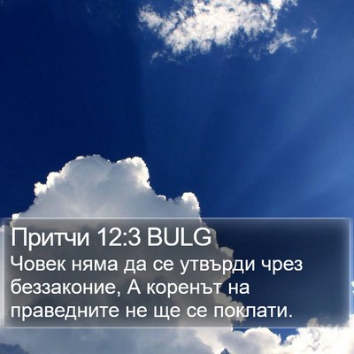 Притчи 12:3 BULG Bible Verse Image