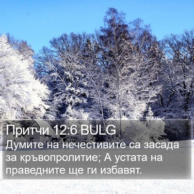 Притчи 12:6 BULG Bible Verse Image