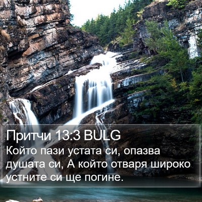 Притчи 13:3 BULG Bible Verse Image
