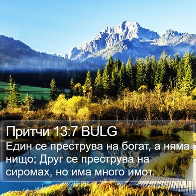 Притчи 13:7 BULG Bible Verse Image