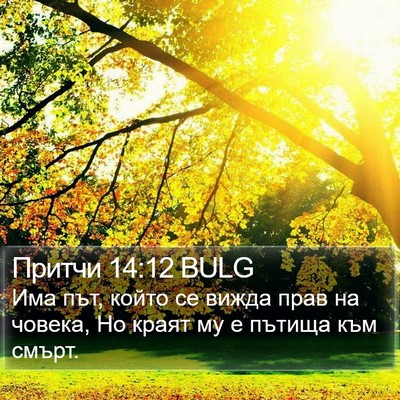 Притчи 14:12 BULG Bible Verse Image