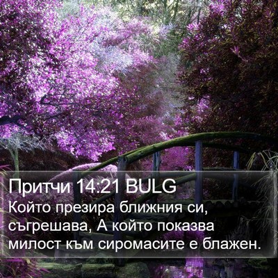 Притчи 14:21 BULG Bible Verse Image