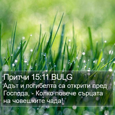 Притчи 15:11 BULG Bible Verse Image