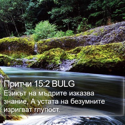 Притчи 15:2 BULG Bible Verse Image