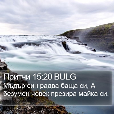Притчи 15:20 BULG Bible Verse Image