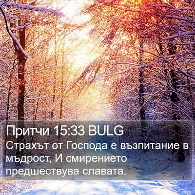 Притчи 15:33 BULG Bible Verse Image