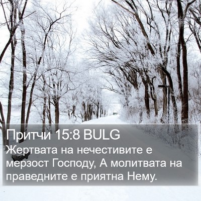 Притчи 15:8 BULG Bible Verse Image
