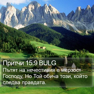 Притчи 15:9 BULG Bible Verse Image