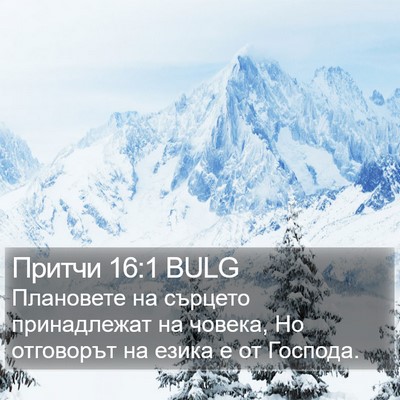 Притчи 16:1 BULG Bible Verse Image