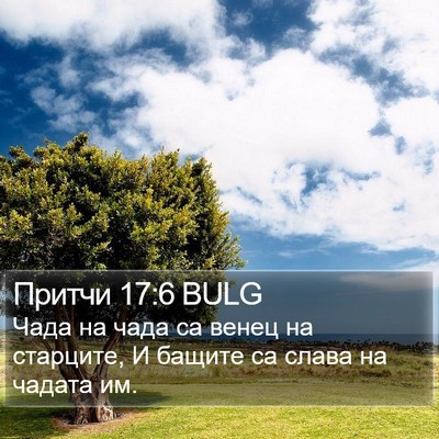 Притчи 17:6 BULG Bible Verse Image