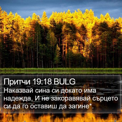 Притчи 19:18 BULG Bible Verse Image