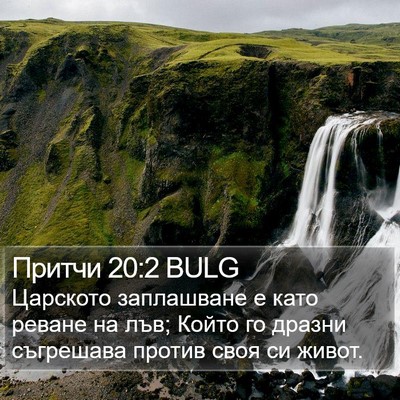 Притчи 20:2 BULG Bible Verse Image