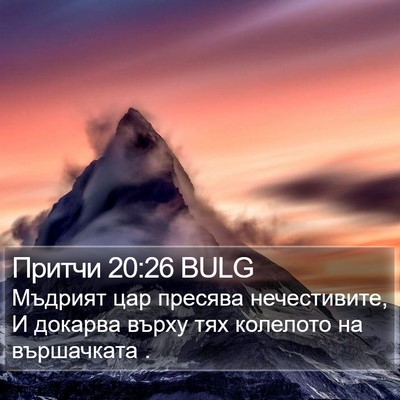 Притчи 20:26 BULG Bible Verse Image