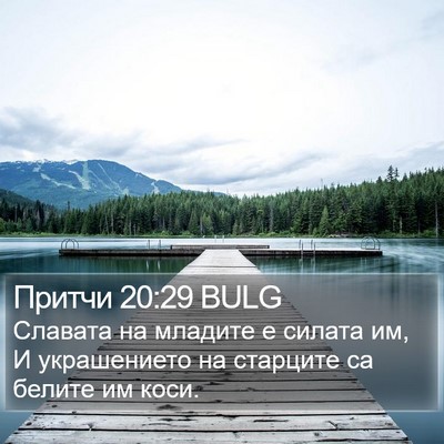 Притчи 20:29 BULG Bible Verse Image