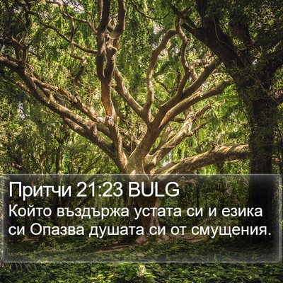 Притчи 21:23 BULG Bible Verse Image