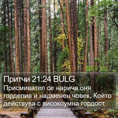 Притчи 21:24 BULG Bible Verse Image