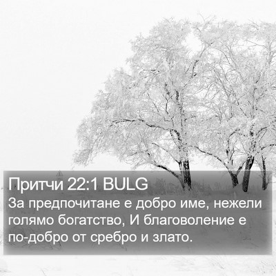 Притчи 22:1 BULG Bible Verse Image