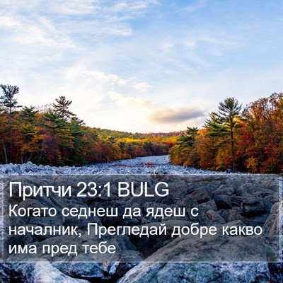 Притчи 23:1 BULG Bible Verse Image