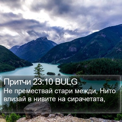 Притчи 23:10 BULG Bible Verse Image