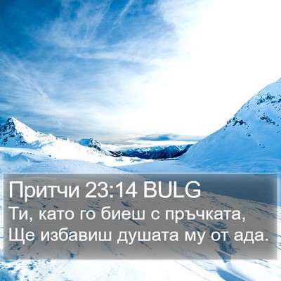 Притчи 23:14 BULG Bible Verse Image