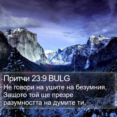 Притчи 23:9 BULG Bible Verse Image