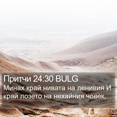 Притчи 24:30 BULG Bible Verse Image