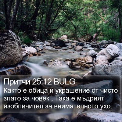 Притчи 25:12 BULG Bible Verse Image